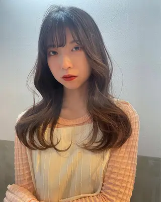 ロング カラー レイヤーカット/ 縮毛矯正/ミサキ💐のヘアスタイル