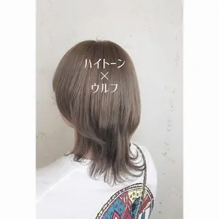 ミディアム カラー ヘアアレンジ 310【サンイチマル】所属・透明感ハイトーン🦄 キラ🌈のヘアスタイル
