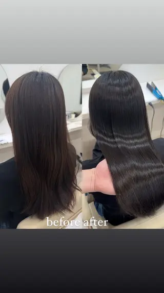 ロング 髪質改善×縮毛矯正 Core 片山健太のヘアスタイル