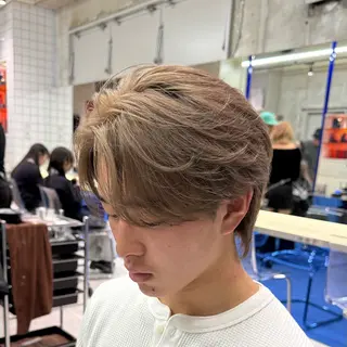 カラー メンズ ミルクティーベージュ /sara💛のヘアスタイル