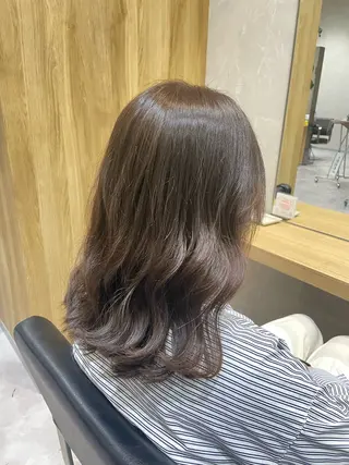 セミロング カラー 中国人美容師／透明感 縮毛矯正/ジャックのヘアスタイル