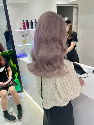 ロング カラー 💖韓国×王道 ハイトーン💖のヘアスタイル