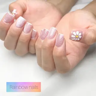ネイル Rainbow nailsくろちゃんのネイルデザイン