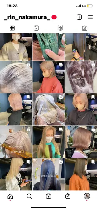 ショート ハイトーン/ ボブ 中村麟のヘアスタイル