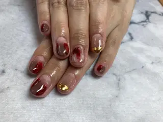 ネイル ネイルリボン 受付スタッフのネイルデザイン