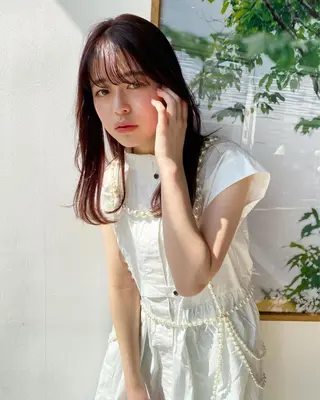 セミロング カラー 店長/mao/ 前髪/顔周りカットのヘアスタイル