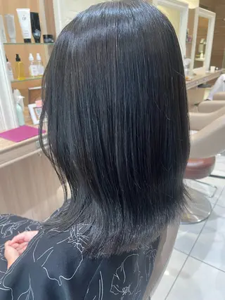 ミディアム パーマ 韓国ヘアメイク🎀/ 縮毛矯正✨山本媛香のヘアスタイル