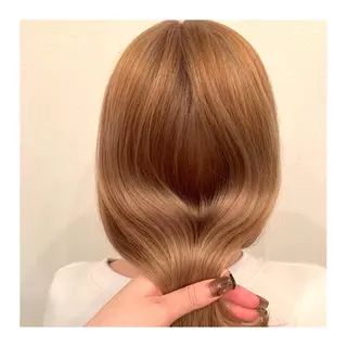 ロング カラー あべ ゆうかのヘアスタイル