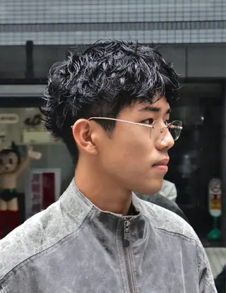 ショート パーマ メンズパーマ梅田 ・川副史晶のヘアスタイル