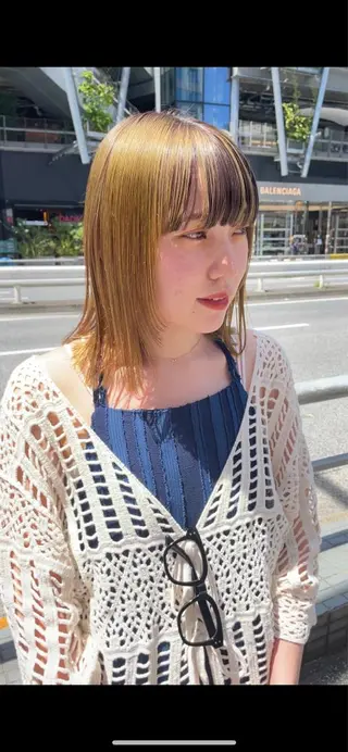 ミディアム カラー vain所属・パーマウルフショート 濱田匠のヘアスタイル