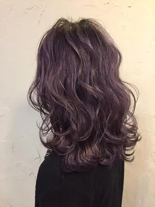 セミロング カラー 韓国レイヤー外国人風 透明感カラー髪質改善のヘアスタイル