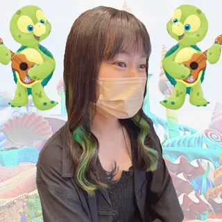 ミディアム カラー 🌺ウルフカット職人 新垣渚🐺のヘアスタイル