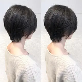 ショート カラー ショート/ボブ/ 白髪ぼかし/しんやのヘアスタイル