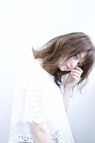 ミディアム カラー パーマ 山下 直人のヘアスタイル