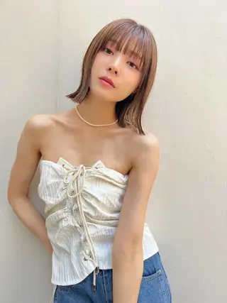 ミディアム カラー ヘアアレンジ モテ髪クリエイター 【成田修平】のヘアスタイル