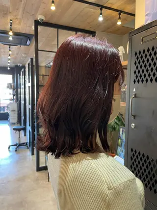 ミディアム カラー レイヤーカット/髪質 改善/矯正🤍吉田のヘアスタイル