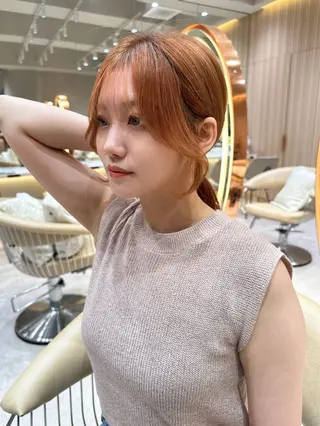 セミロング カラー レイヤー❣️縮毛矯正 川村利幸のヘアスタイル