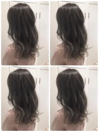 ミディアム due hair 京都駅前店 MILBON オージュア認定サロン【デューヘアー】所属・ハイトーンブリーチ 土坂　由志【京都】のヘアスタイル