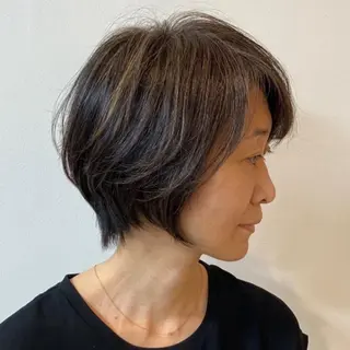 ショート 【白髪ぼかし】 愛甲竜佑のヘアスタイル
