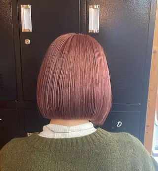 ショート まろみ暖色×ボブ ×chia🕯のヘアスタイル