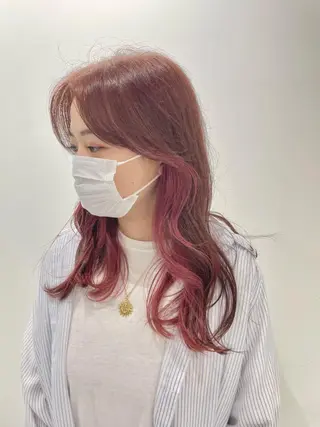 ロング カラー GO TODAY SHARE SALON 原宿本店所属・ブリーチ/ハイトーン 艶カラー/ユリナのヘアスタイル