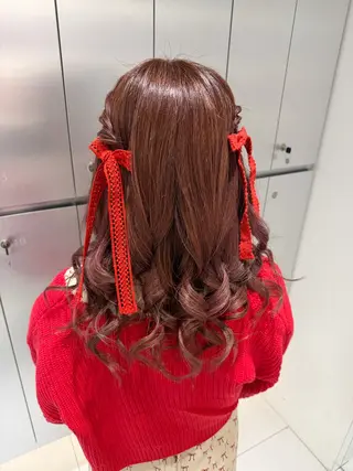 ヘアアレンジ ヘアセット🎀耳つぼ 👂💎MONAMIのヘアスタイル