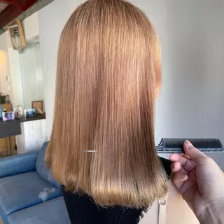 セミロング 最新ケアカラー 髪質改善YUTOのヘアスタイル