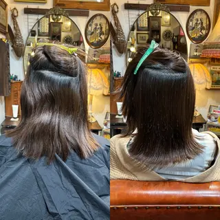 ミディアム パーマ BRITS 渡辺 菜々子のヘアスタイル