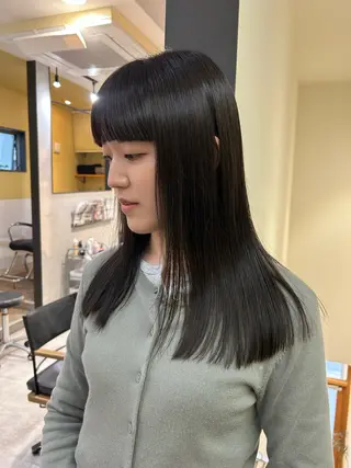 セミロング カラー hub hair 透明感/レイヤーのヘアスタイル