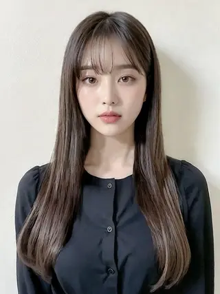 ロング Mina/岡山/矯正 ブリーチ/レイヤーのヘアスタイル