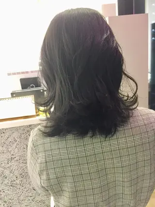 ミディアム 所渉/韓国レイヤー /ウルフカットのヘアスタイル