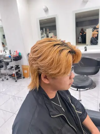 ショート カラー パーマ メンズ 韓国レイヤーカット /REIのヘアスタイル