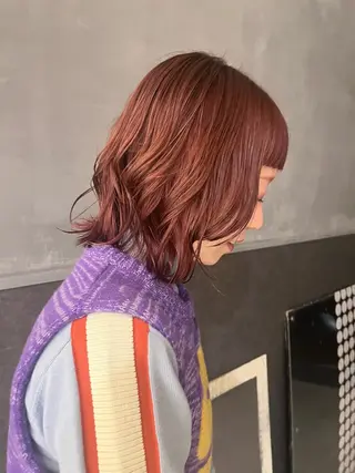 ミディアム カラー 田中 里奈のヘアスタイル