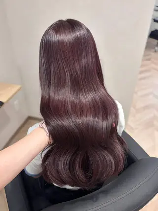 ロング カラー 𝒎𝒐𝒆🩰 名駅/ヘアメ/暖色♡のヘアスタイル