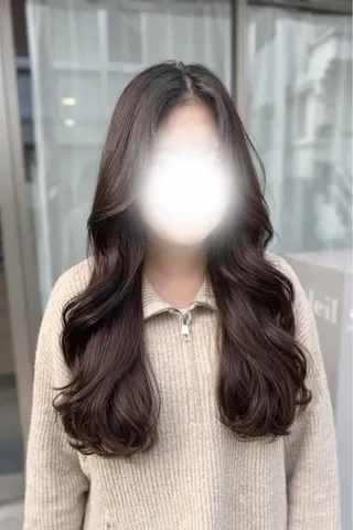 ロング カラー グレージュ/透明感/ 韓国ヘア/RISAのヘアスタイル