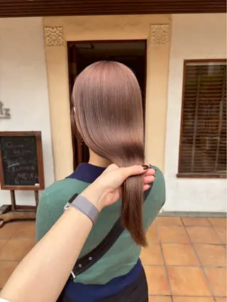 ロング カラー 道添 怜奈のヘアスタイル