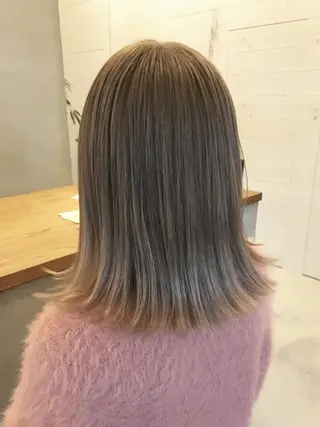 カラー セミロング Nina by Babylone 佐鳴台店（ニナバイバビロン）所属・Nina by Babyloneのヘアスタイル