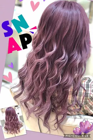 ロング カラー 永島 桜のヘアスタイル