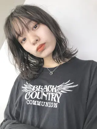 ミディアム カラー パーマ ヘアアレンジ ITbyALBUM 中野店のヘアスタイル