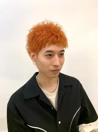 ショート カラー パーマ ヘアアレンジ メンズ 〽️magico/ ウルフDaiki〽️のヘアスタイル