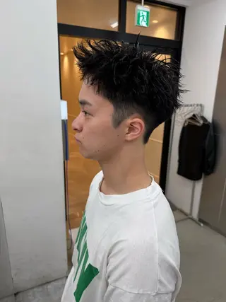 ショート パーマ メンズ 亀井隆汰/メンズ専門 パーマ特化美容師のヘアスタイル