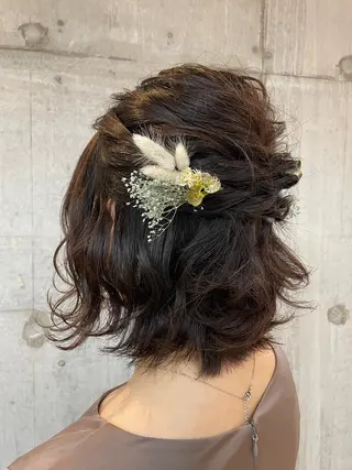 ミディアム ヘアアレンジ 女性に人気♪ はやしほのかのヘアスタイル