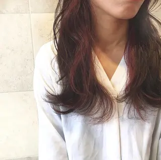 ロング カラー 田中 あかねのヘアスタイル