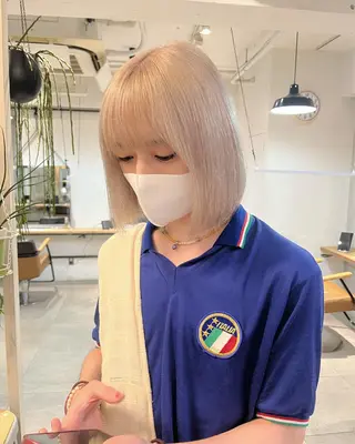 ショート カラー パーマ ヘアアレンジ メンズ キッズ ネイル マツエク・マツパ アイブロウ お洒落パーマ/ボブ ❄️Tomoka❄️のヘアスタイル