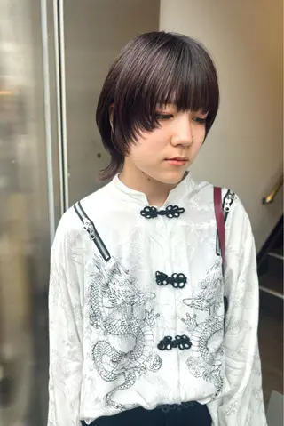 ショート デザインパーマ 藤田和樹のヘアスタイル