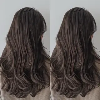 ロング シールエクステ/ ダブルカラー/茉央のヘアスタイル