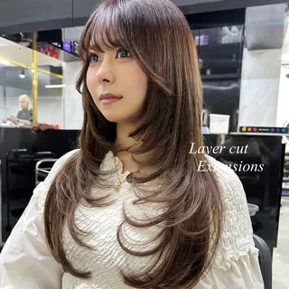 ロング カラー シールエクステ特化 ハイトーン、NANAのヘアスタイル