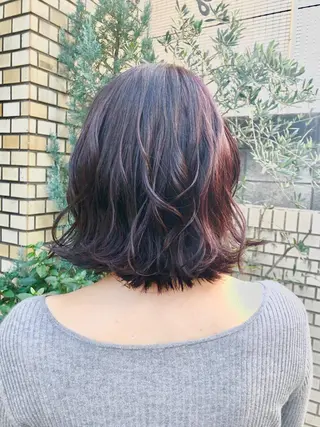 ミディアム カラー 桐原 竜也のヘアスタイル