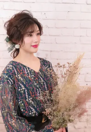 ロング ヘアアレンジ セットサロン      ラフテル所属・大阪/ヘアアレンジ /似合わせset💐のヘアスタイル