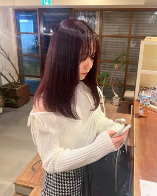 ミディアム カラー KNACK 天王寺美容室のヘアスタイル